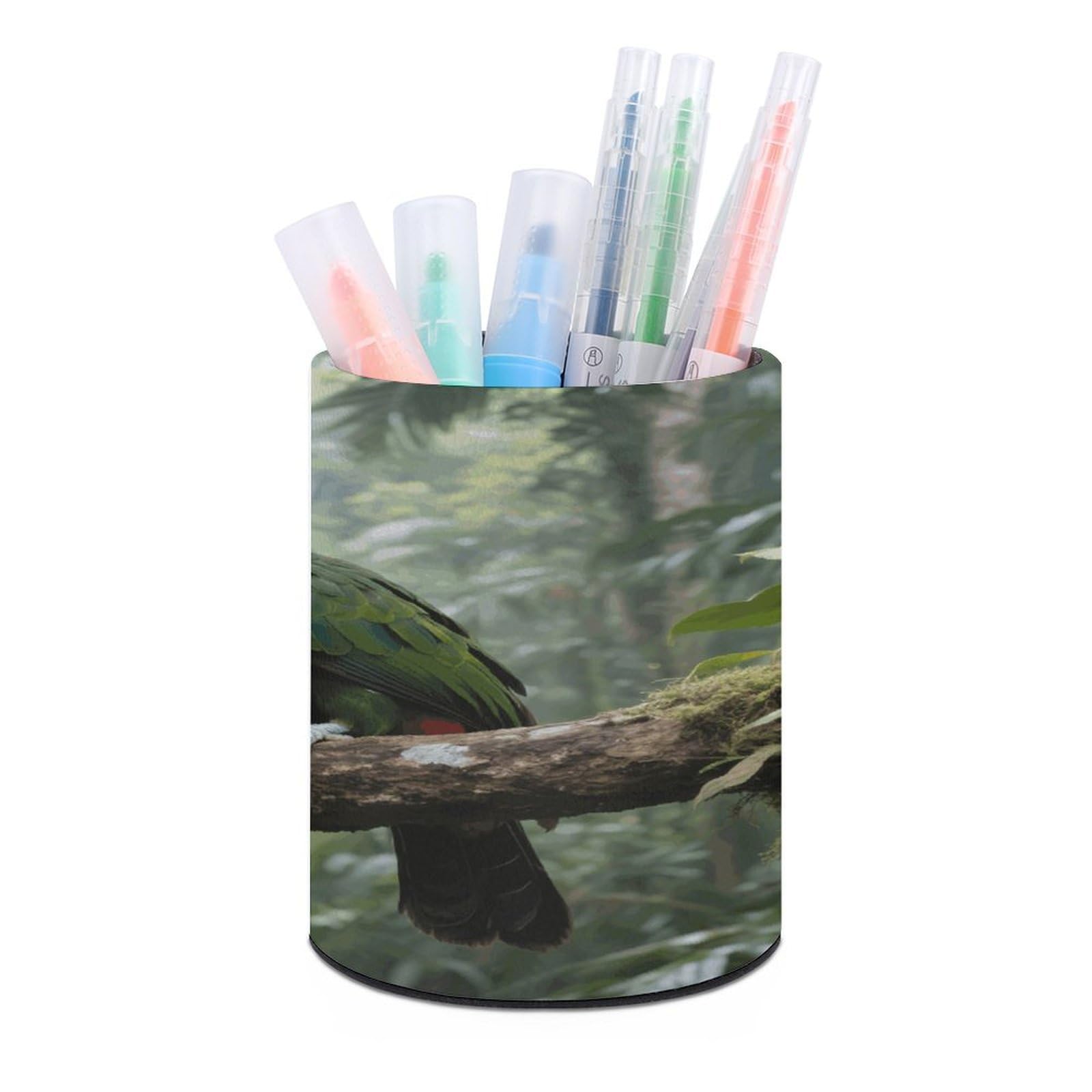 VstaDank Parrot Bird Pen Holder for Desk Makeup Brush Holders Stylish Pen Cup Cute Pencil Cup Round Pencil Holder Decor Brush Scissor Holders for Multifunctional Office Supplies