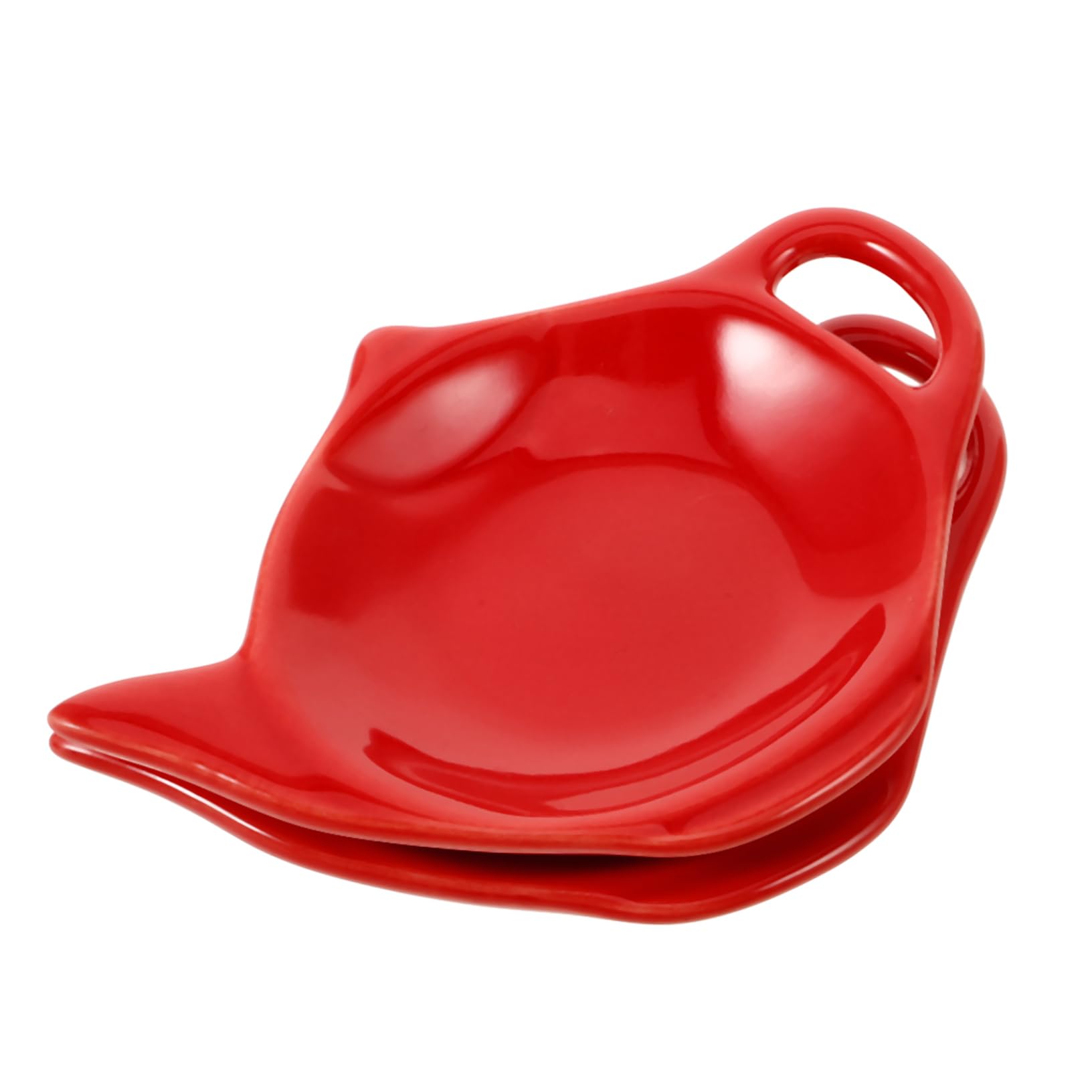 MAGICLULU 2pcs Teabag Holder Ceramic Teabag Coaster Teapot Shape Versatile Dish for Tea Bags Spoon Rest Dipping Bowls for Tea Lovers Space Saving Design Christmas
