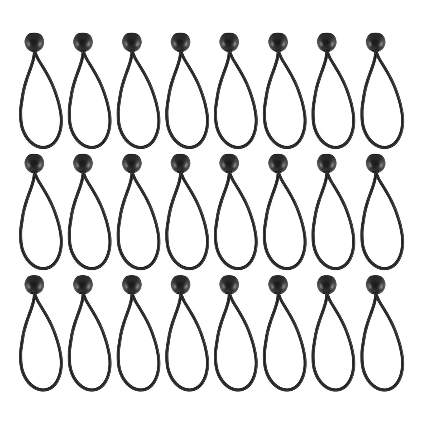 Ball Bungee Cord 50 Pcs Bungee Toggles Cord with Balls Elastic Ties