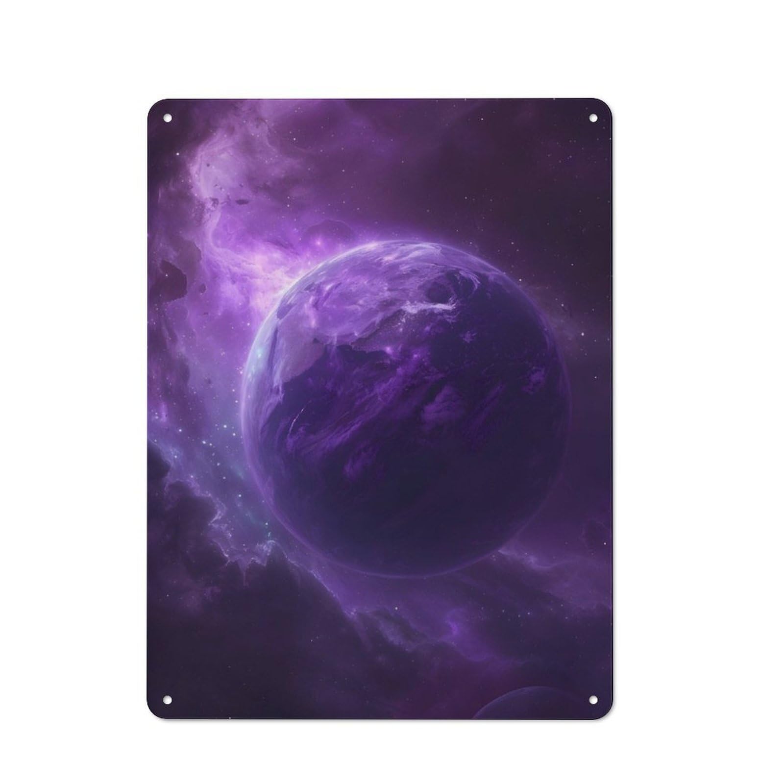 Junmoney Purple Cosmos Printed Metal Sign 40X30cm For Kitchen Or Home Bar, Housewarming Present For People Styling Kitchen And Home Bar