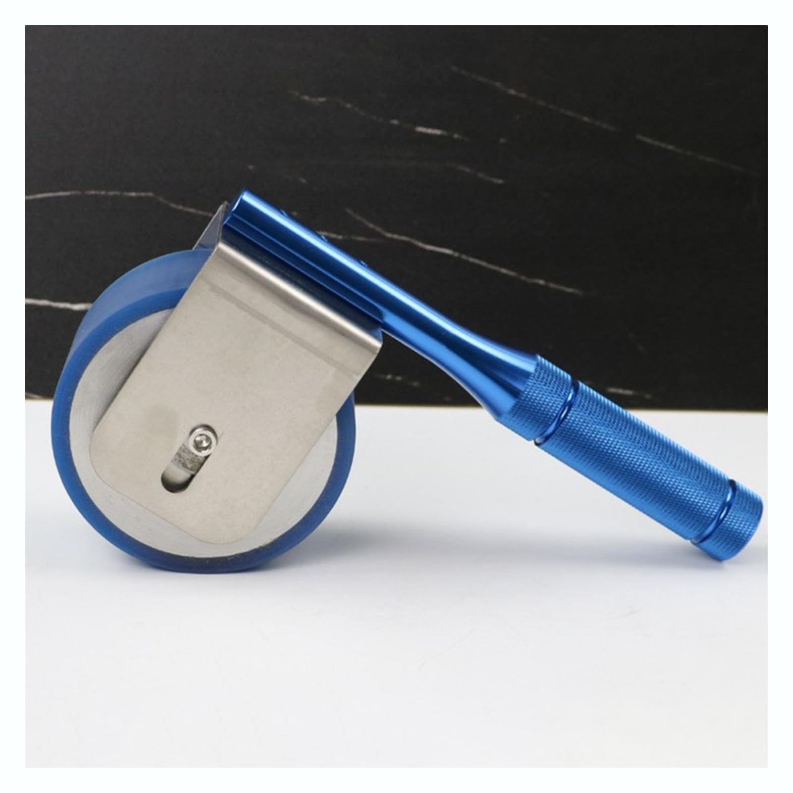 JTWWDM 2kg Adhesion Tester Rolling Wheel, Manual Pressure Sensitive Tape Adhesion Tester, Stainless Steel Diamond Handle, Blue Holding Force Testing Tool