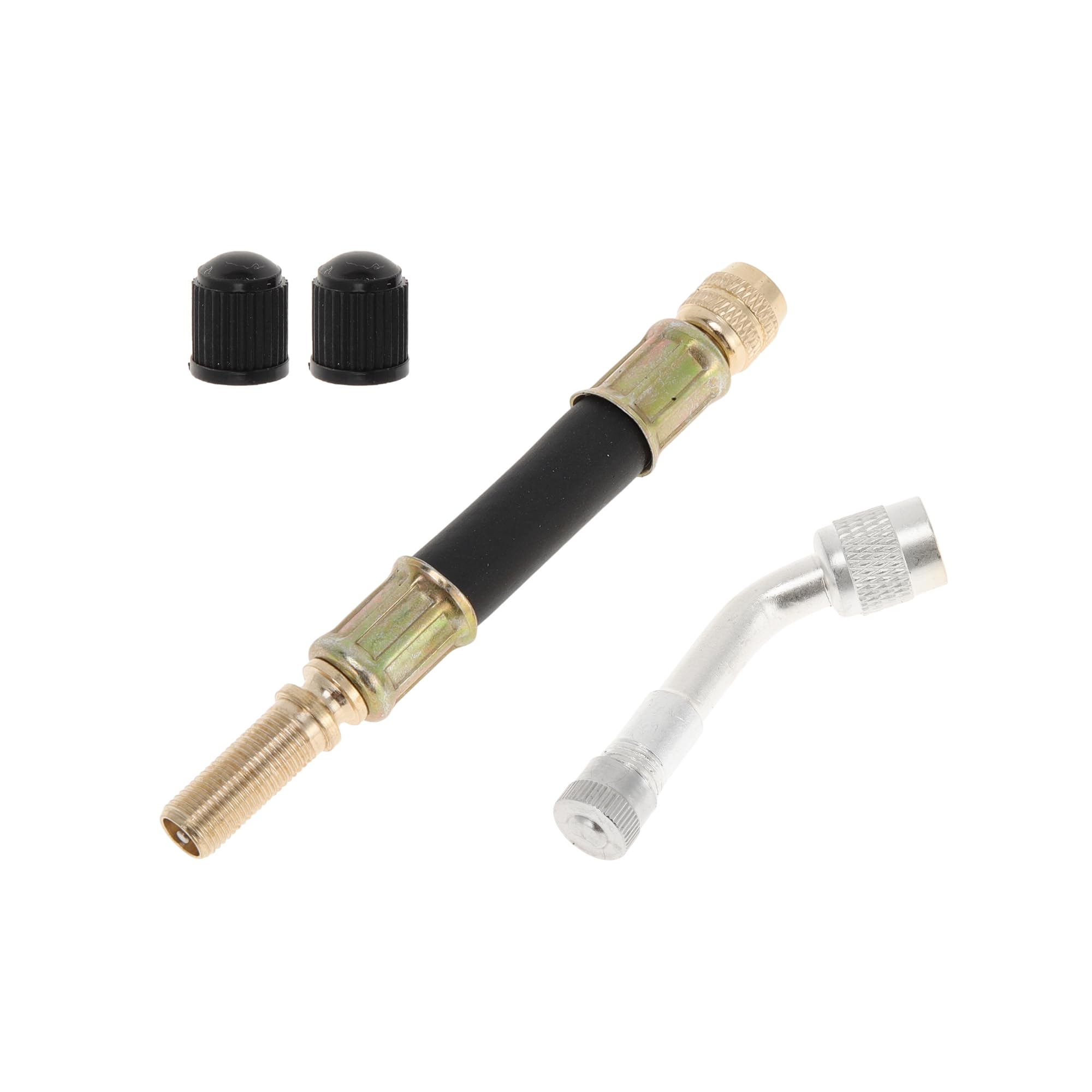 Motoforti 1set 135 Degree Copper Tire Valve Extension with Durable Plastic 100mm Tyre Valve Inflation Adapter for Car Motorcycle RV Truck Bike