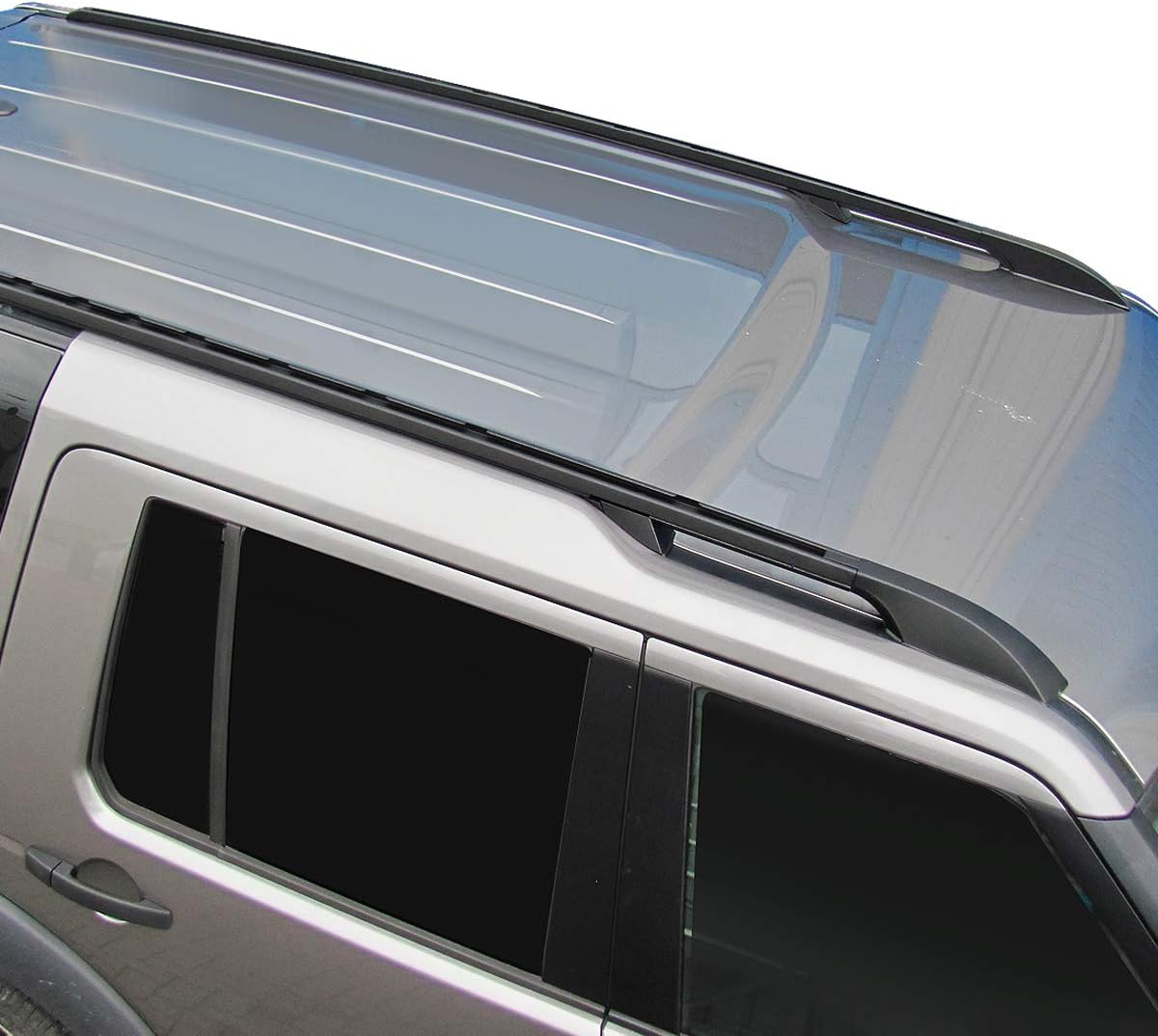 Auto Dynasty Pair OE Style Aluminum Bolt-On Roof Rack Side Rail Bar Compatible with Land Rover LR3 LR4 05-16