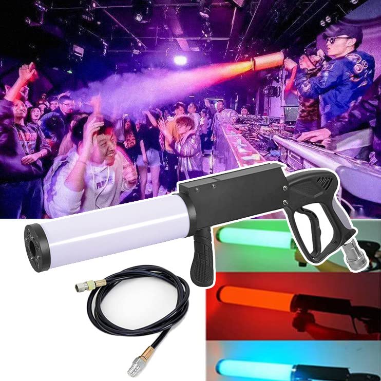 手持ち式Co2キャノン　LEDライト付き Amazon.co.jp: パーティーLEDキャノン、CO2ジェットマシン