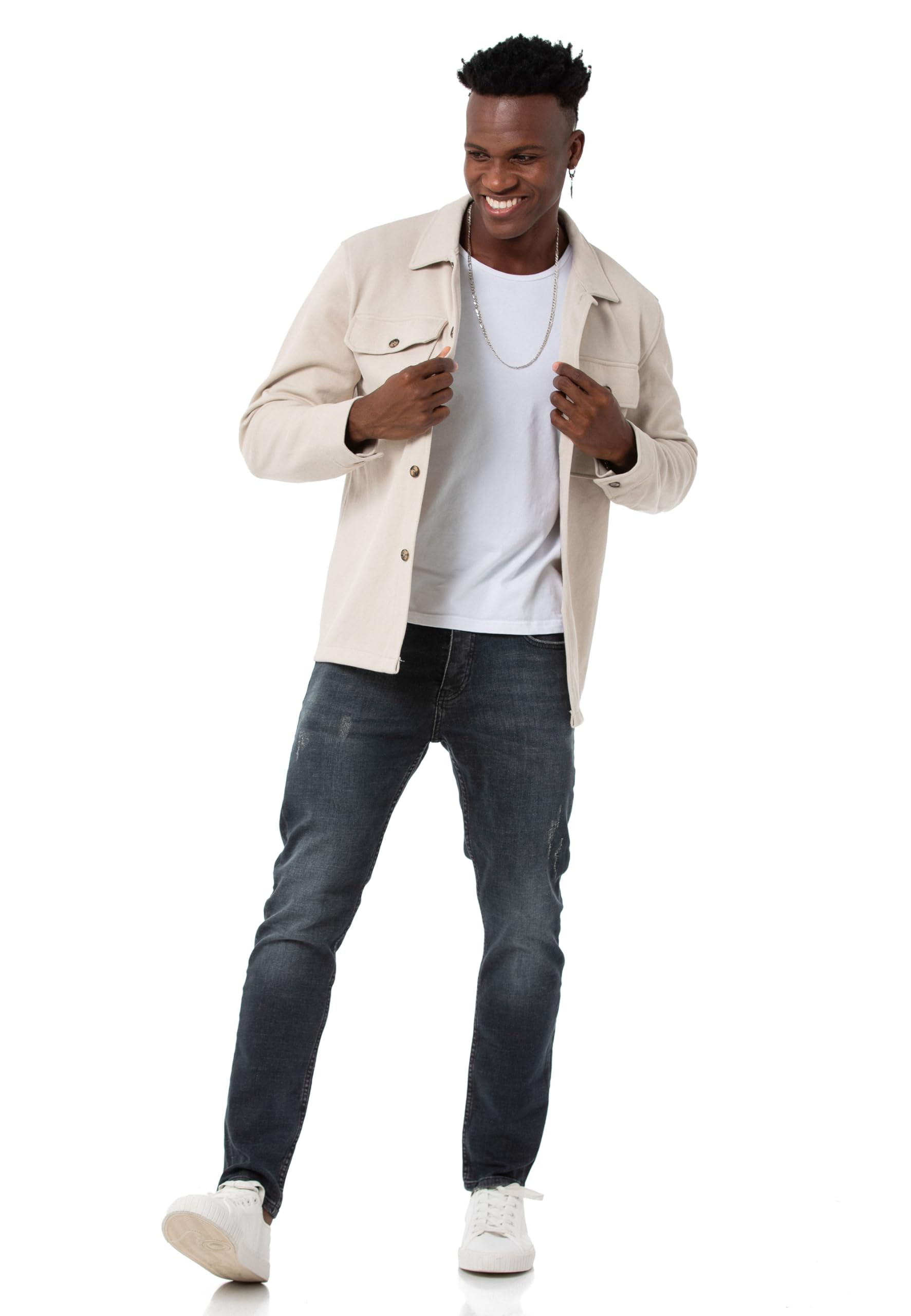 Redbridge Oversized Overshirt im minimalistischen Design Hemdjacke ideal für Casual-Looks