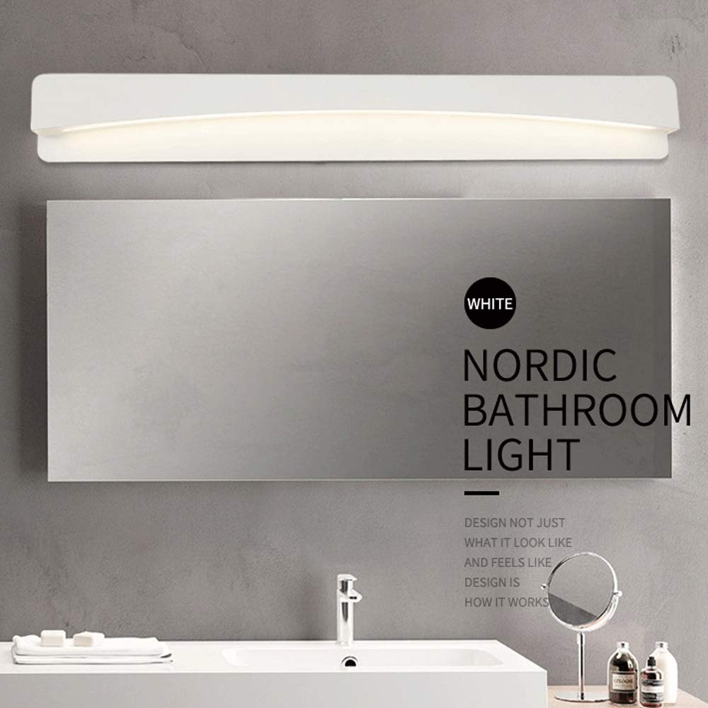 Lampade da parete a parete frontale a specchio moderno a LED, luci per make-up a risparmio energetico, interni impermeabili anti-fog del bagno a specchio lampada lampada lampada [classe energetica A +