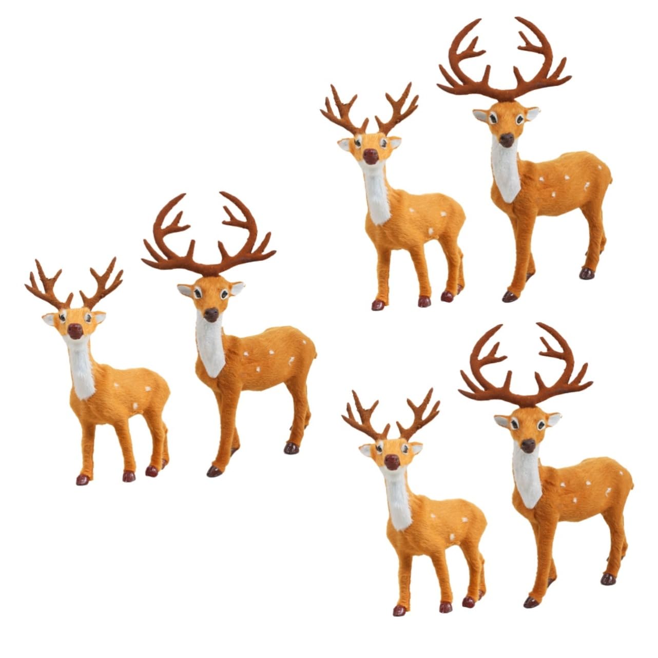 Cabilock 3 Series Adorno Navideño De De Peluche Decoración Y Simulativa para Muñeco De Reno para Fiestas Y Hogar 2 Piezas X 3