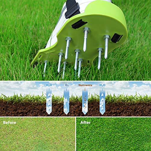 image for Gardzen Lawn Aerator Spike Shoes - for Effectively Aerating Lawn Soil 