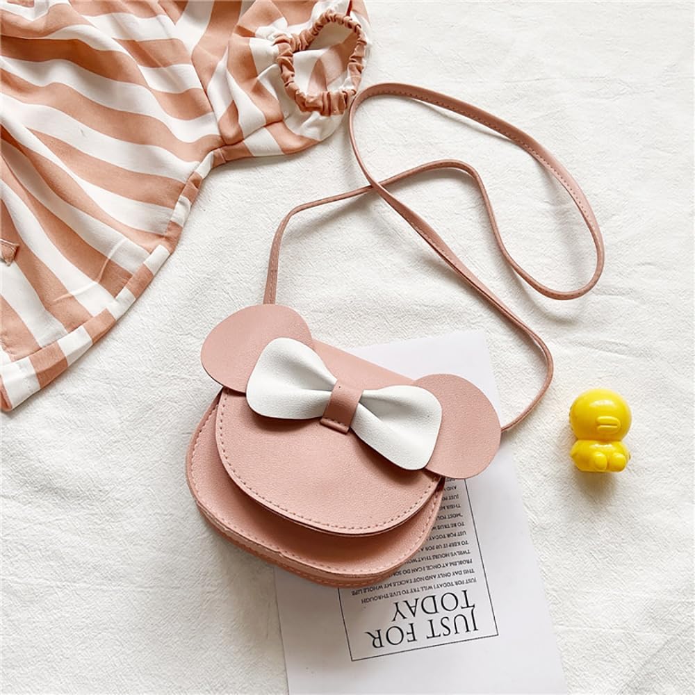 Shirene Mała Myszka Kokarda Kokarda Crossbody, Mała Dziewczynka Torebka Na Ramię Kokarda Klapka Mini Magnetyczna Klapka Torba Regulowany Pasek Torba Na Ramię Dla Dziewczyn Dzieci Maluch Nastolat