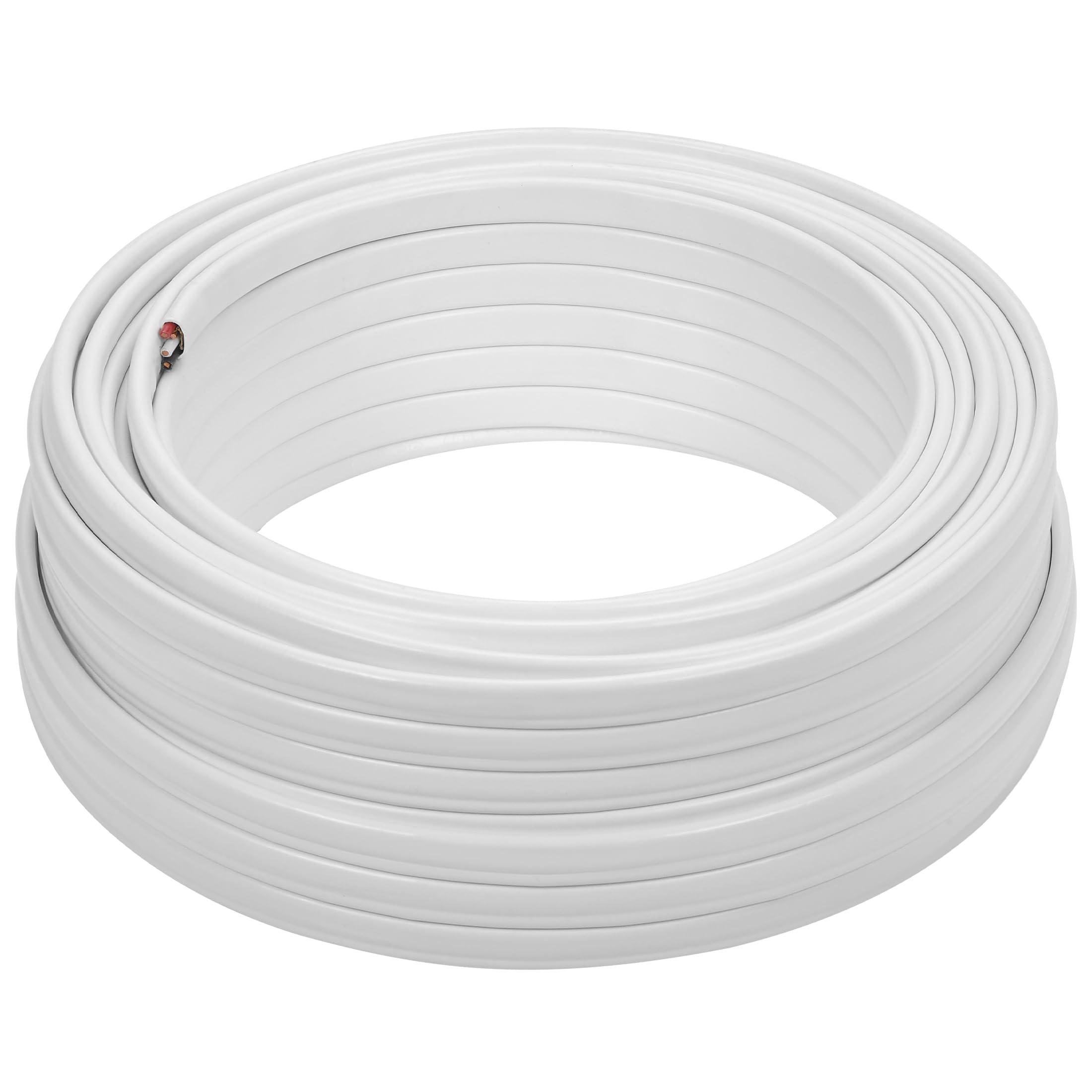 Maxxima 50 Ft. 14/3 White NM-B Solid Copper W/G Electrical Wire, Non Metallic Sheathed Cable, 600V, Residential Wiring, Branch Circuits for Single Pole Lighting, Outlets & Switches