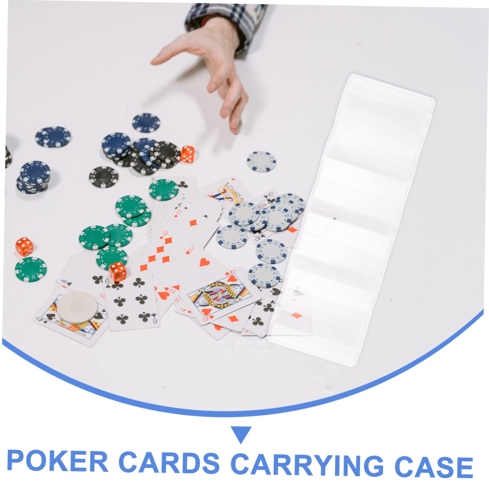 boîte à Tableau de étui de Transport de jetons de Poker Rangement de jetons de Poker Porte-Cartes de Poker Clair Plateau de jetons de Poker Domestique Transparent
