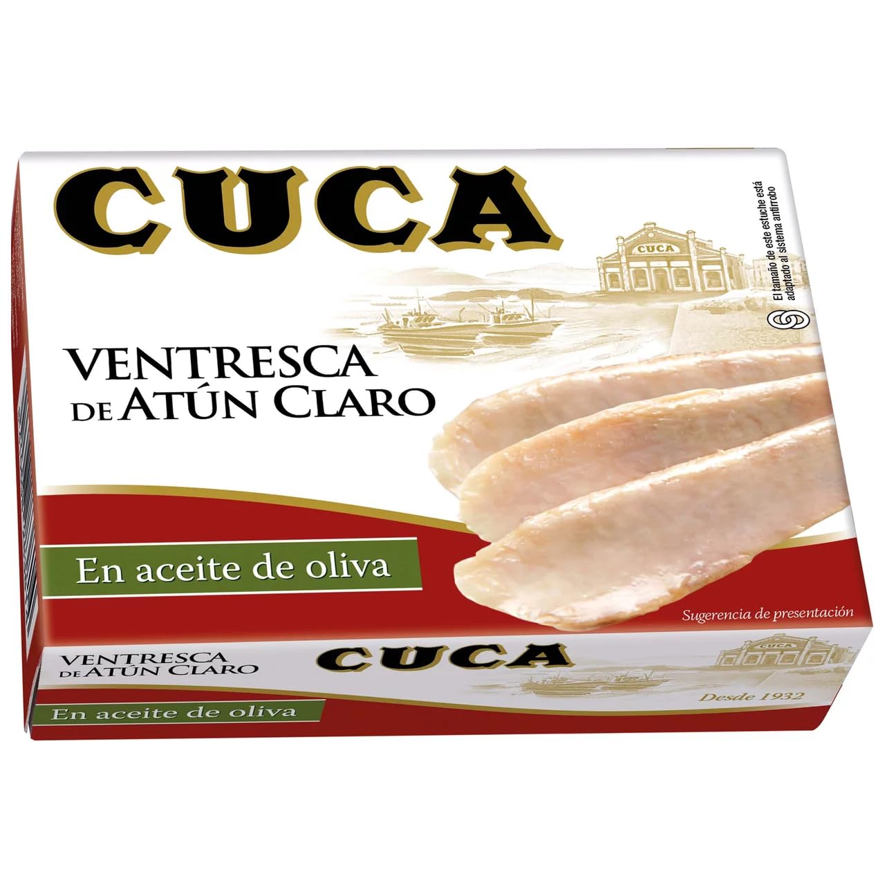 CUCA Helles Thunfisch-Bauchstück mit Olivenöl 82 g. 9er-Pack