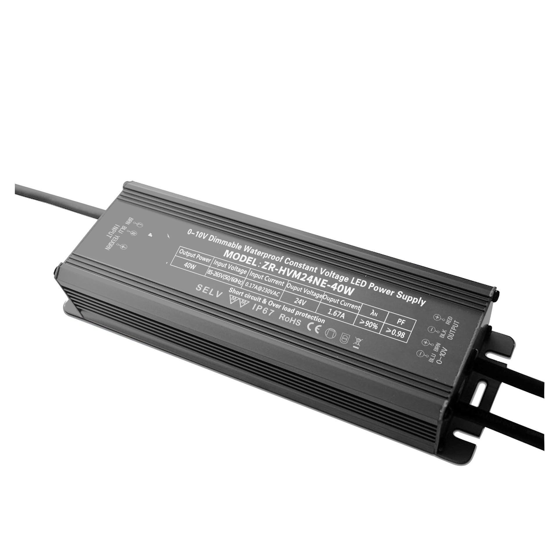 Alimentation étanche à tension constante 24V pour réguler la lumière basse tension LED