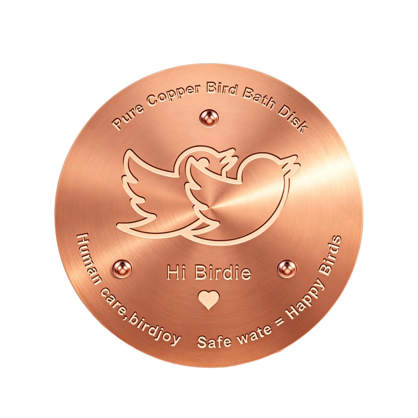 Pure Copper Bird Bath Purification Disc, 99.99% High Purity Cleaning Disc, 0.7mm Thick Four-Point Support, Physical Water Purifier, Weatherproof For Outdoor Birdbaths, Safe For Birds (B) — image 1