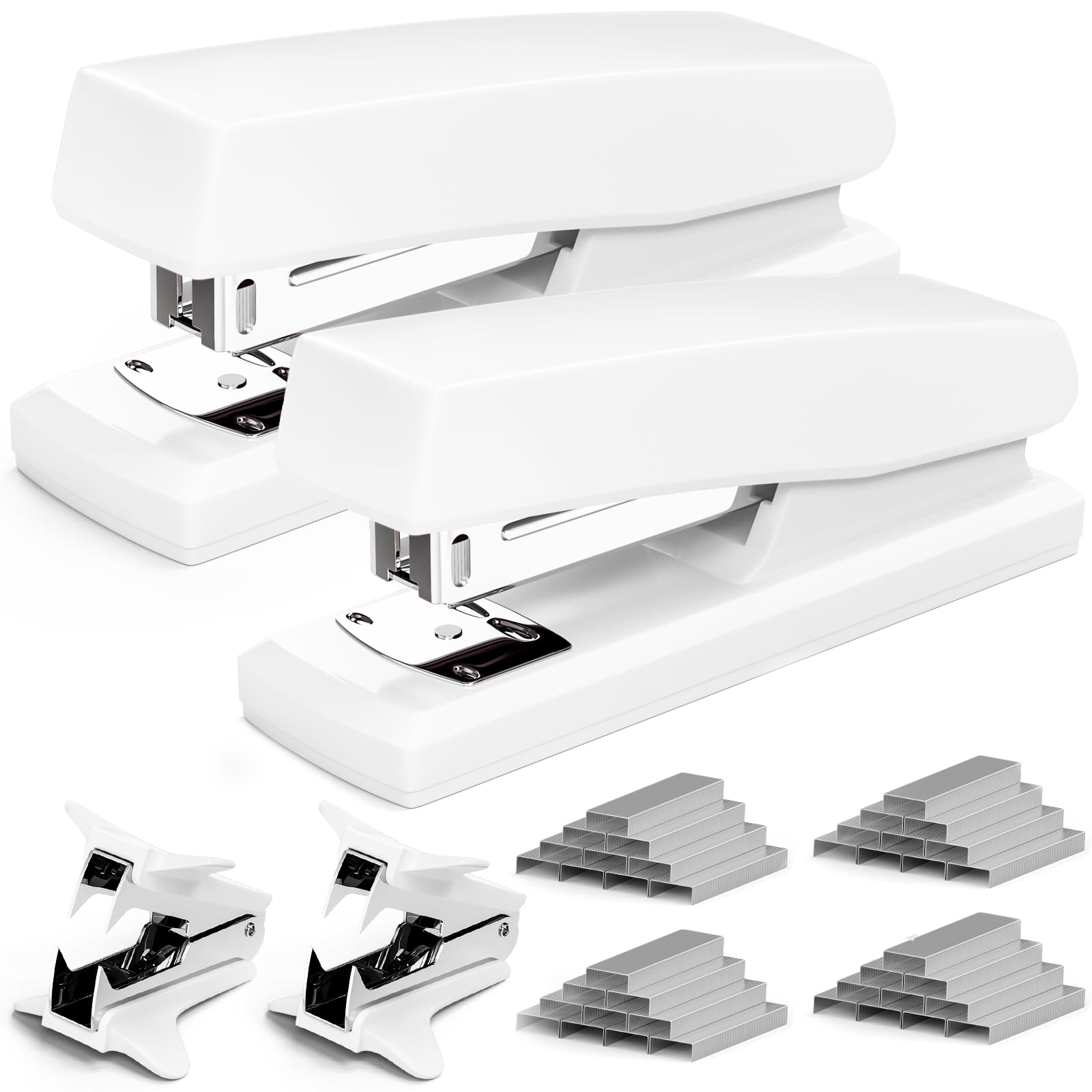 Photo 1 of UPSIME White Desk Stapler Set (2 Pack)