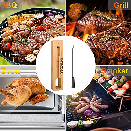 Bvrona 330Ft Truly Wireless Meat Thermometer, Bluetooth Meat Thermometer Ip68 Waterproof For Grilling And Smoking, Meat Thermometer Wireless For Bbq Oven Smoker Rotisserie Sous Vide #TOP6