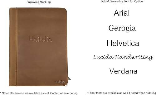 Miniatura 2 de Portafolio de cuero genuino personalizado para hombres, cartera de cuero con cremallera para mujer, carpeta de cuero grabado, 3 anillos, se adapta a