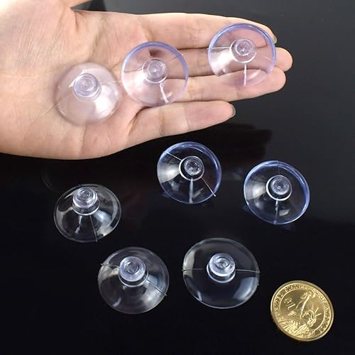 Miniatura 3 de Paquete de 20 ventosas para ventosas de plástico de vidrio, ventosas de plástico de PVC transparente con ganchos para mesa de vidrio, almohadilla