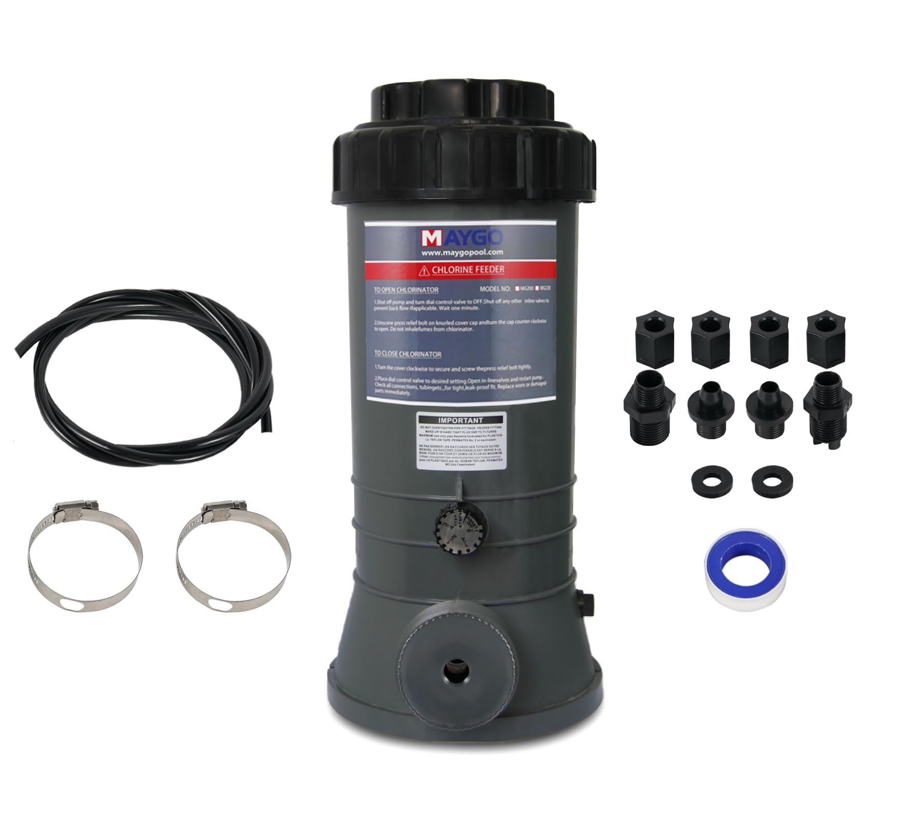 MAYGO CL220 - Clorador automático de piscina fuera de línea de repuesto Hayward CL220, clorador automático para piscina fuera de línea tanto para piscina cubierta como sobre el suelo (9 libras)