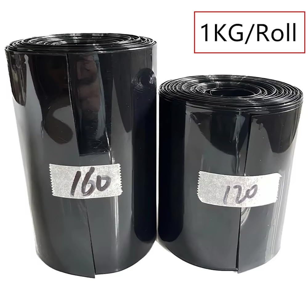 Czarna rurka termokurczliwa PVC 1 kg do akumulatora - koszulka termokurczliwa, szerokość 80-500 mm, 1 rolka(Width 250mm)