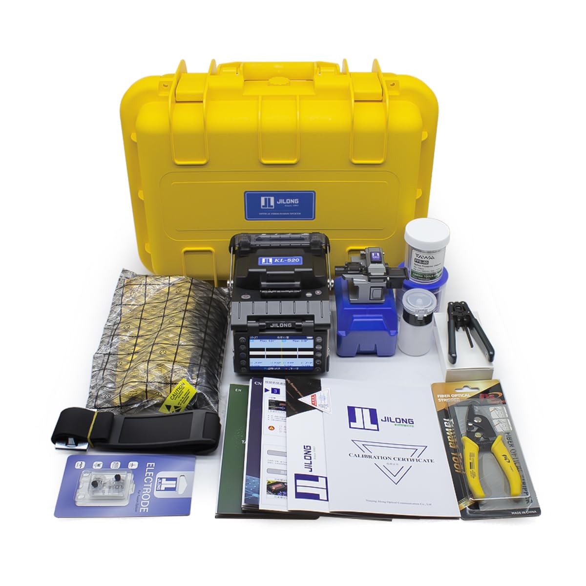 KL-520 Auto Fiber Splicer: 8s/18s Speed, 0.01dB Loss, 3-in-1 Holder for Single/Multi Mode