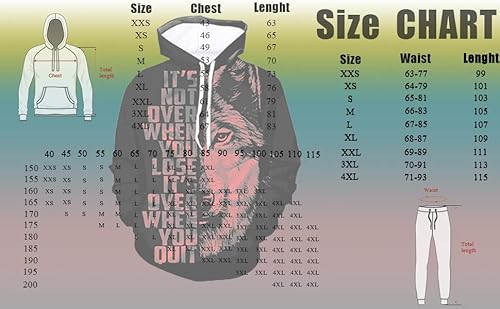 Nhuheq Unisex Tracksuit Set Men's Novelty Hoodies Sweatpants 3D Digital Print Sweatsuits Outfits (Black 3D,Large,Large) #TOP3