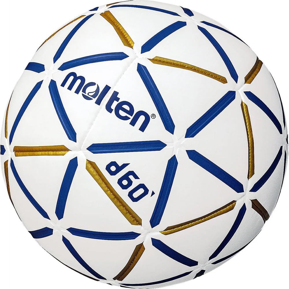 Molten d60 Balón de Balonmano White/Blue/Gold 1