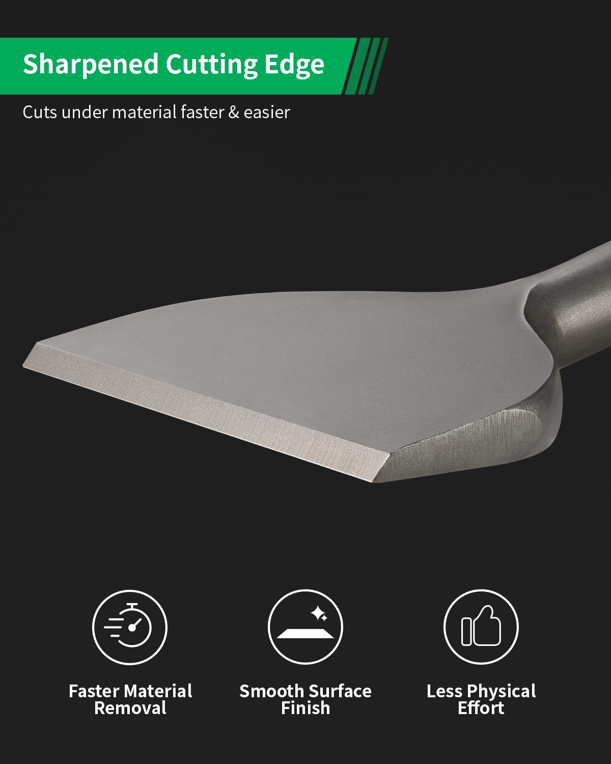 SDS Plus, set di 8 scalpelli Firecore, scalpelli per piastrelle, scalpello per stucco SDS Plus, scalpello curvo/piatto, scalpello per scanalature, scalpello a punta per sminuzzare mattoni, cemento e