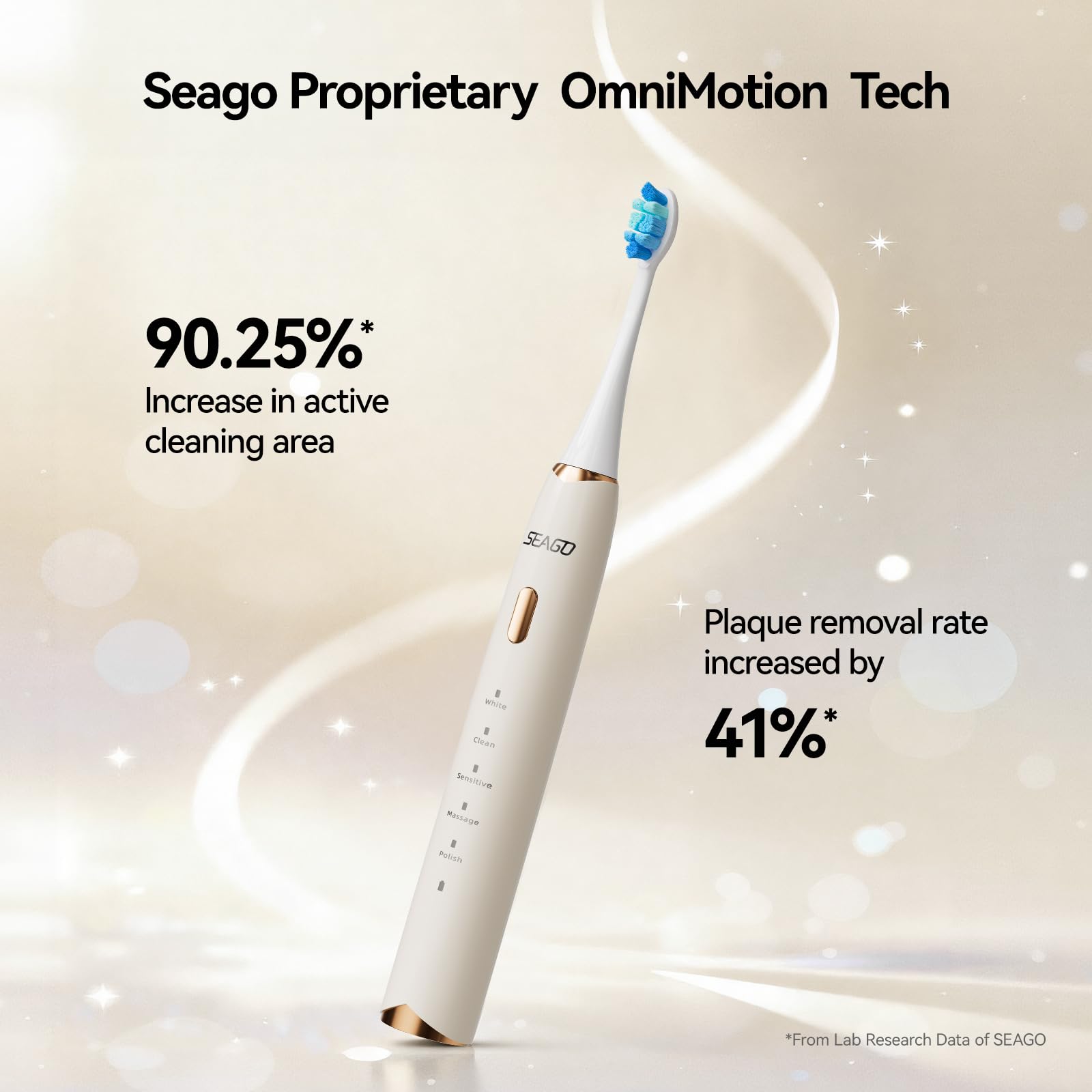 Seago OminMotion Spazzolino Elettrico SG-2803 Beige