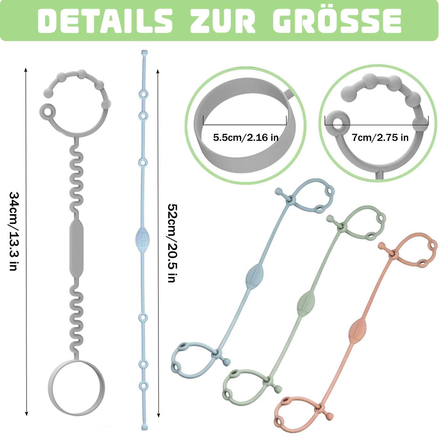 Cup Catcher Silikon Kinderwagenkette Spielzeug Sicherheitsgurte 100% BPA-frei Trinkbecher Halteriemen Für Spielzeug (3+1 Stück)