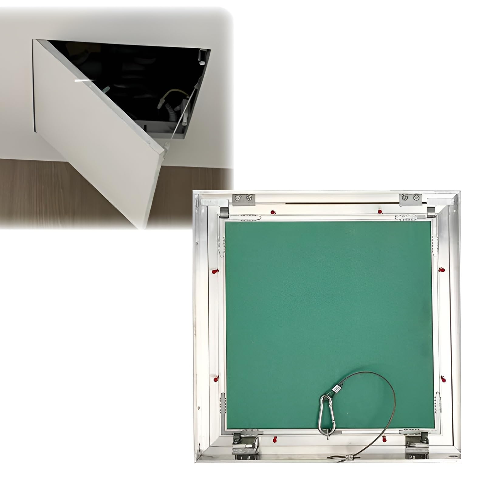 sportello ispezione Pannello di accesso in cartongesso in alluminio per cartongesso, pannello porta di accesso al soffitto a filo, pannello di ispezione a parete con allarme per soffitte, ospedali(22x