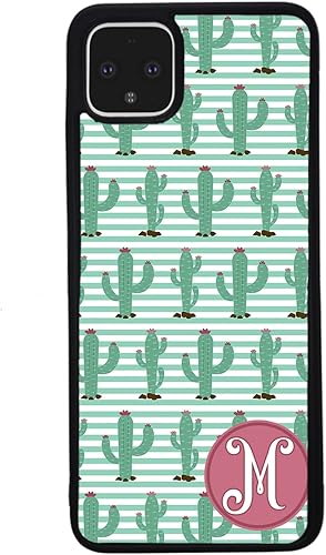 Miniatura 3 de Desert Cactus Plant Personalized Initial Black Rubber Phone Case Compatible With Google Pixel 10, 10 Pro, 10 Pro XL, 9a, 9 Pro, Pixel 9, Pixel 9 Pro