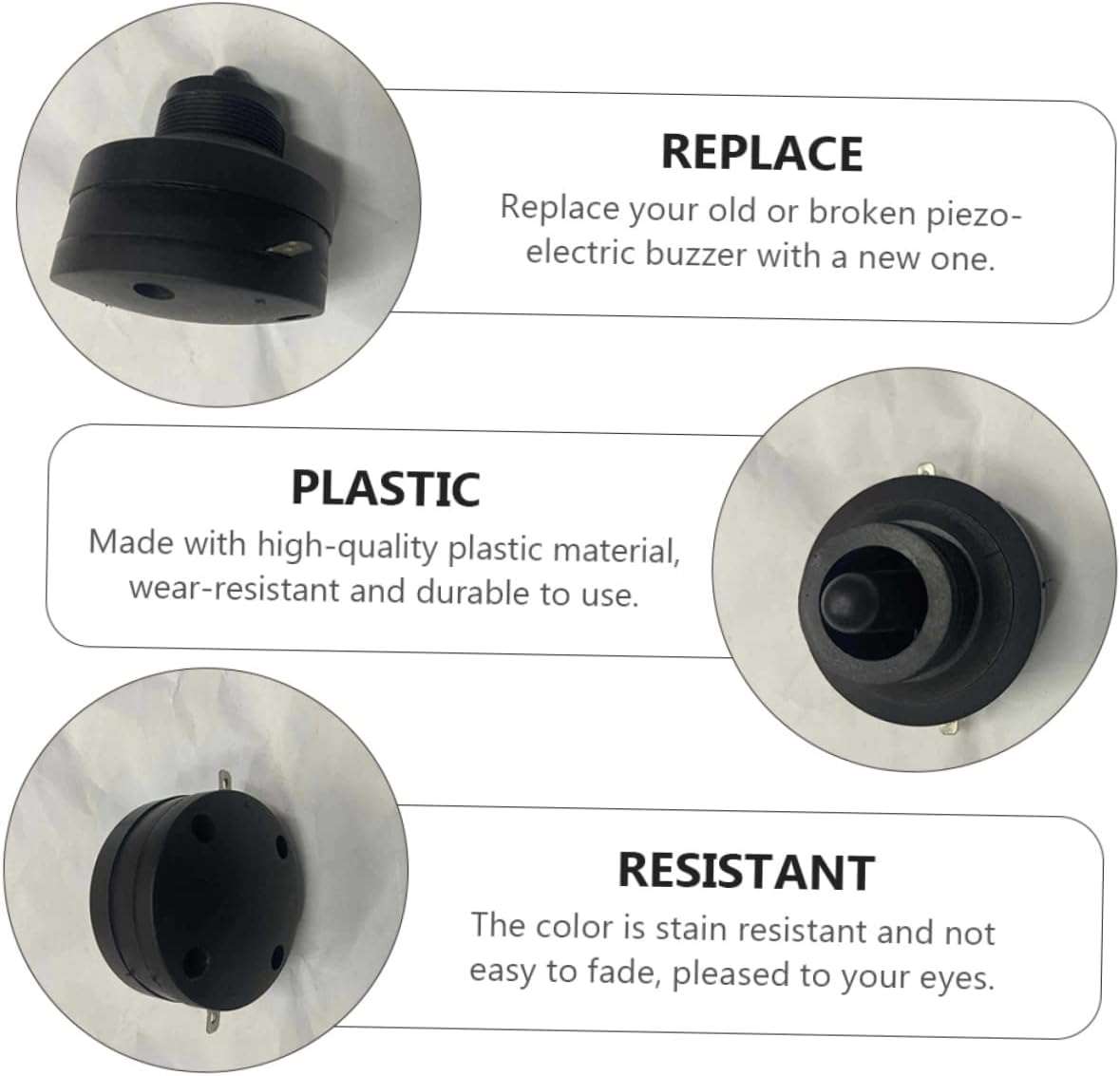8pcs Car Tweeter Speakers Audio Piezoelectric Horn for Vehicle High-pitched Sound Fashionable Design Plastic Material