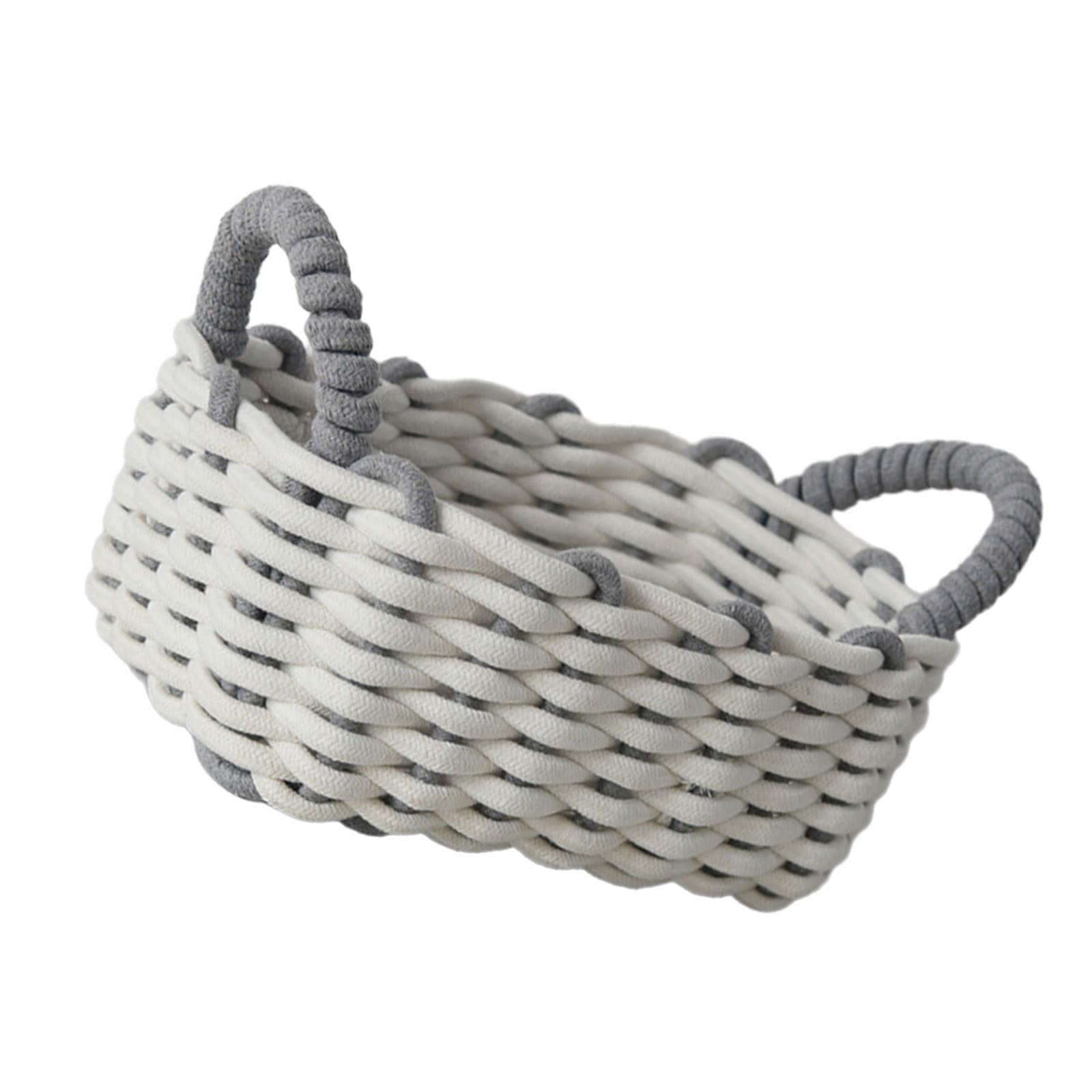 Panier tissé main en coton haut de gamme pour décoration de table raffinée