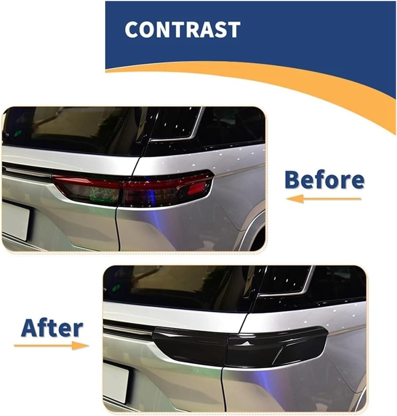 Car Tail Light Lamp Decoration Cover Compatible With Jeep Grand Cherokee 2021 2022 2023 2024 Up Taillight Cover Exterior Accessories