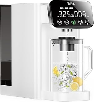 E1 Reverse Osmosis Water Filter Countertop, 5 Stage RO Water Filter System with Remineralization Glass Pitcher, NSF/ANSI 58&372, Portable No Installation Water Purifier for Home Office