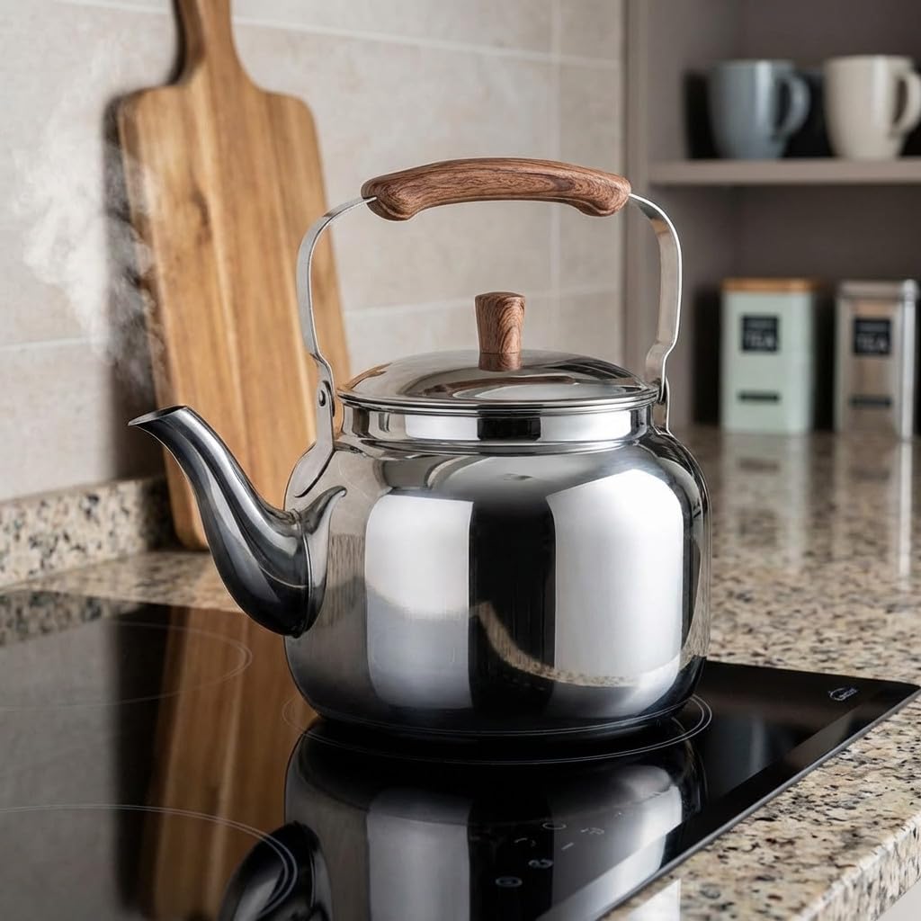 Suinga Olla de Acero Inoxidable 2 Litros | Apta para Inducción | Fácil de Limpiar | Apta para Lavavajillas | Apertura de Tapa Grande