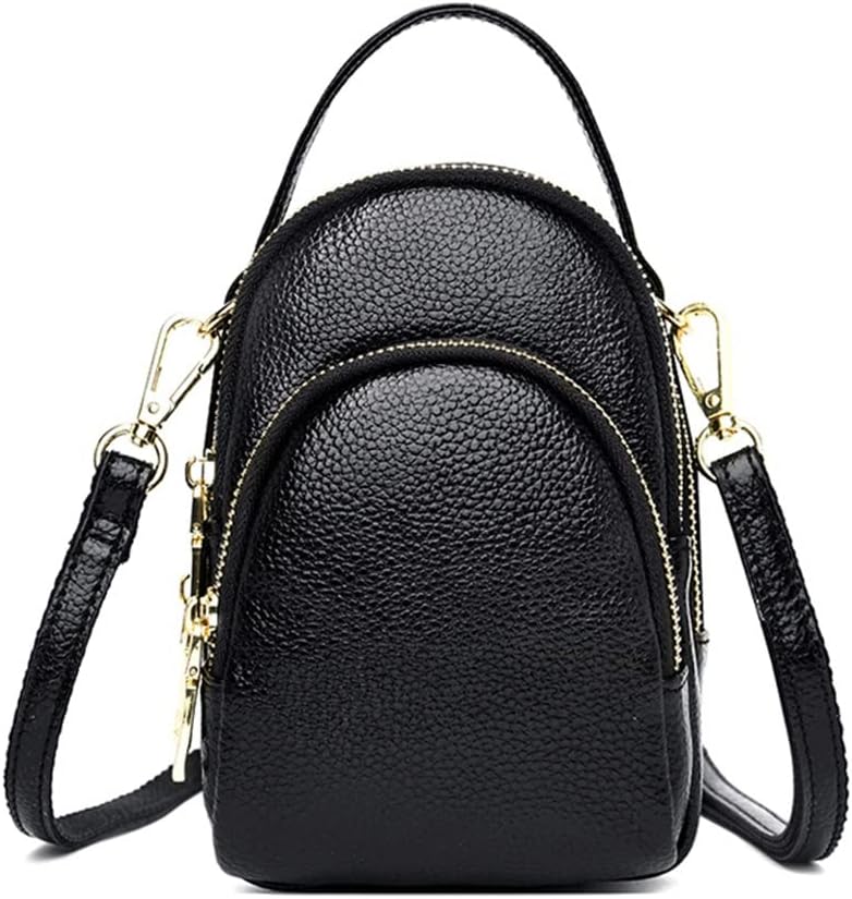 HBJWOV Genuine Leather Mobile Phone Bag Mini Small Women's Messenger Vertical Section