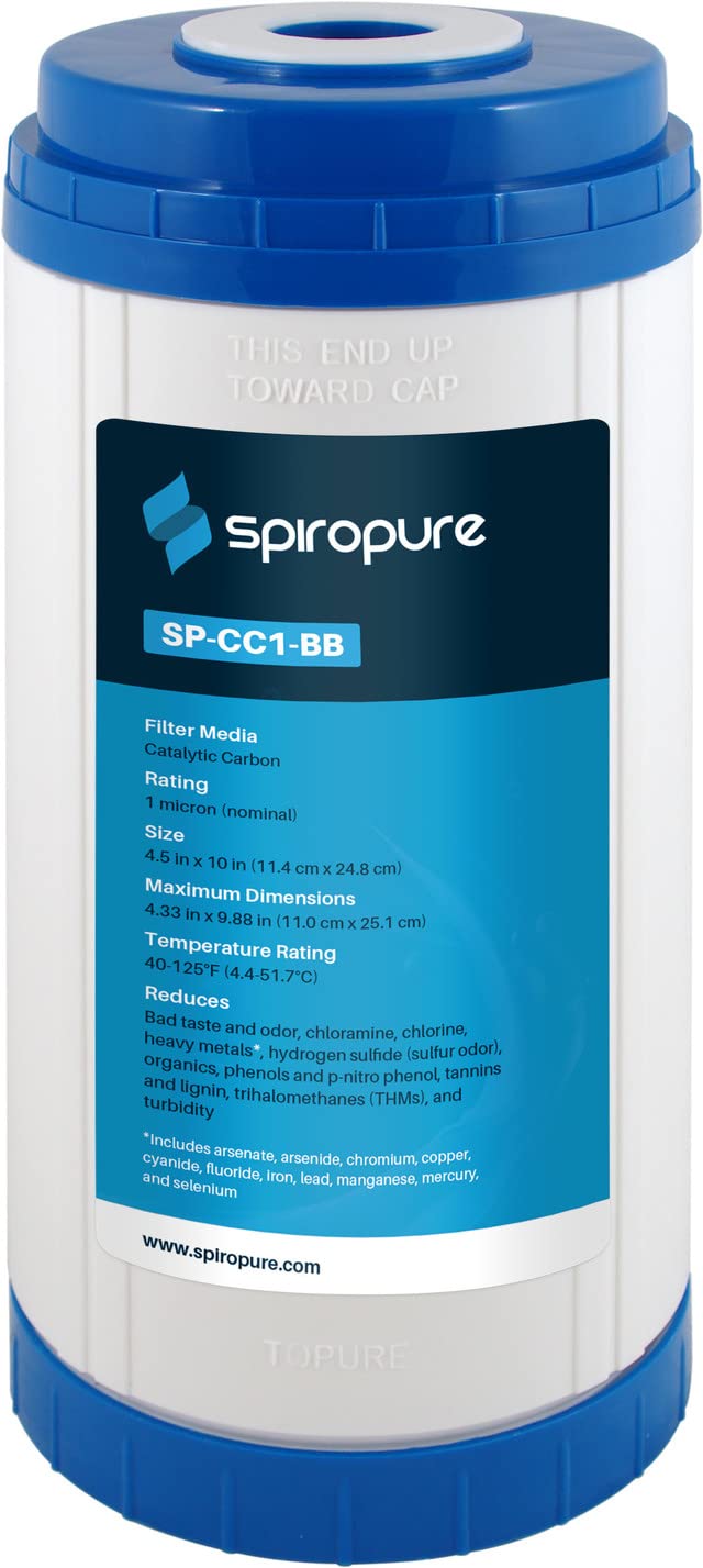 Buy SpiroPure 10x4.5 Catalytic Carbon Water Filter Reduce Fluoride