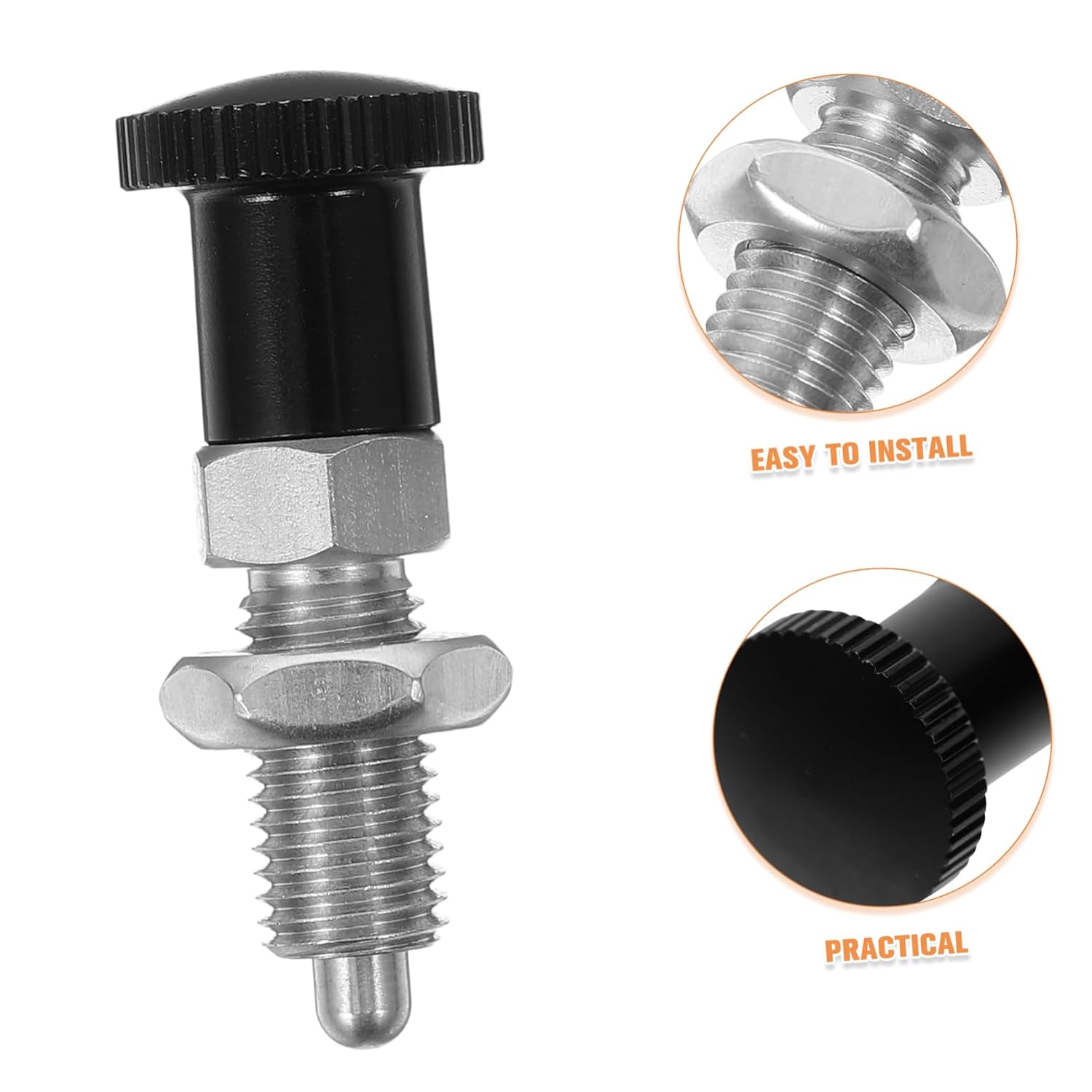 Spring Plunger Knob with Self-Locking Mechanism Stainless Indexing Pin for Versatile Applications Industrial and Mechanical Settings