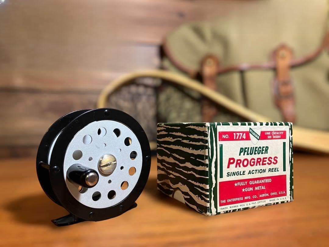 USA製　ヴィンテージ fly reel フライリール 箱付き レトロ USA製 ヴィンテージ fly reel フライリール 箱付き レトロ