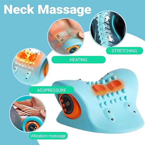 Miniatura 2 de Masajeador de cuello, masajeador eléctrico de cuello y hombros 4 en 1 actualizado 2026 con calor, 3 modos, diseño de soporte de ángulo de 26,