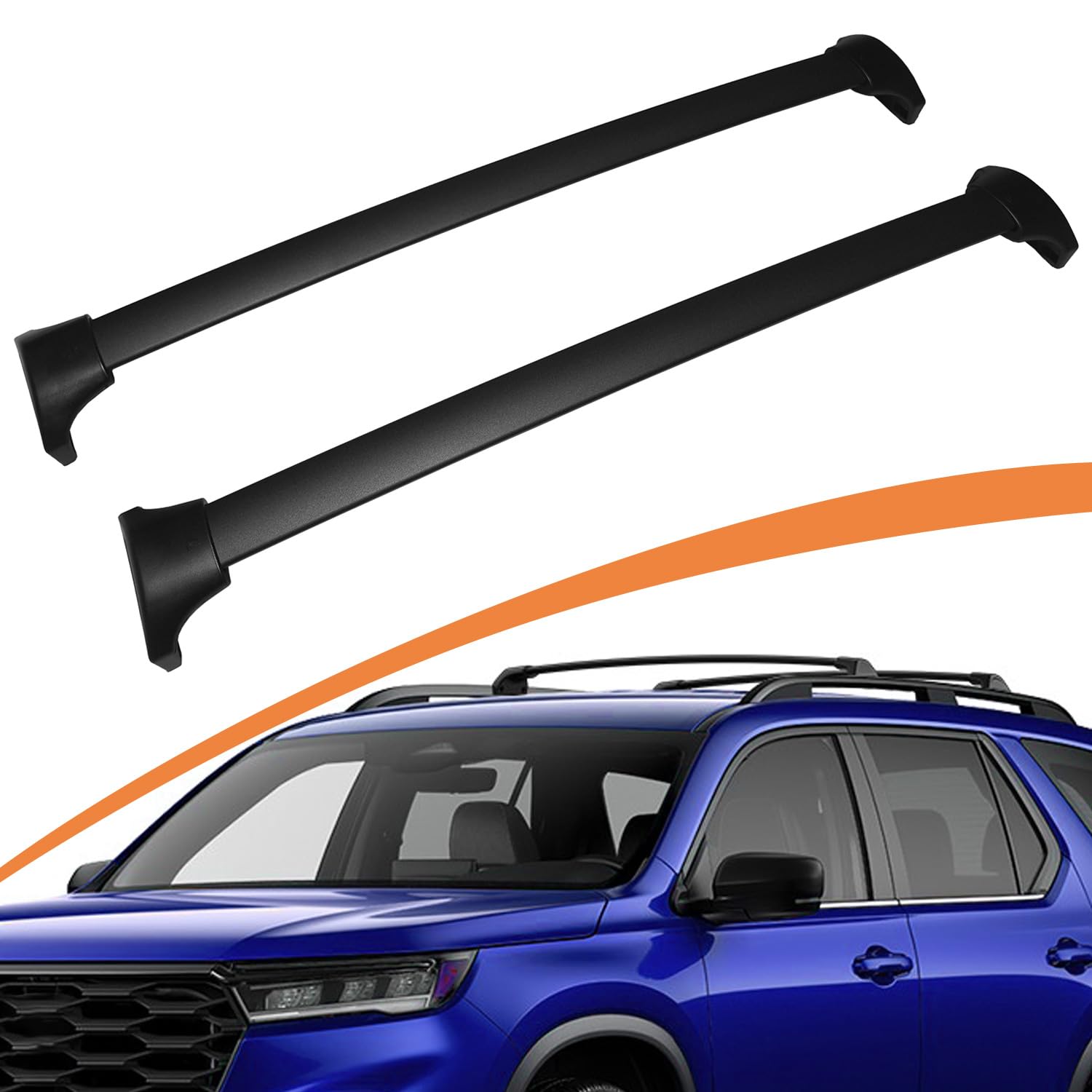 Upgraded Roof Rack Cross Bars for 2023-2025 Honda Pilot, Aluminum Crossbars Rooftop Cargo Bag Kayak Bike Luggage Snowboard Carrier Kayak Bike Cargo Accessories