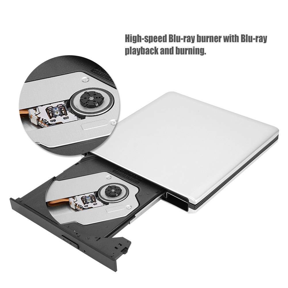 Grabadora de CD / DVD / BDs externa de Universel, grabadora de disco de unidad óptica de PC Blu-Ray 3D USB 3.0, grabadora de transferencia de datos móvil de alta velocidad para computadora portátil