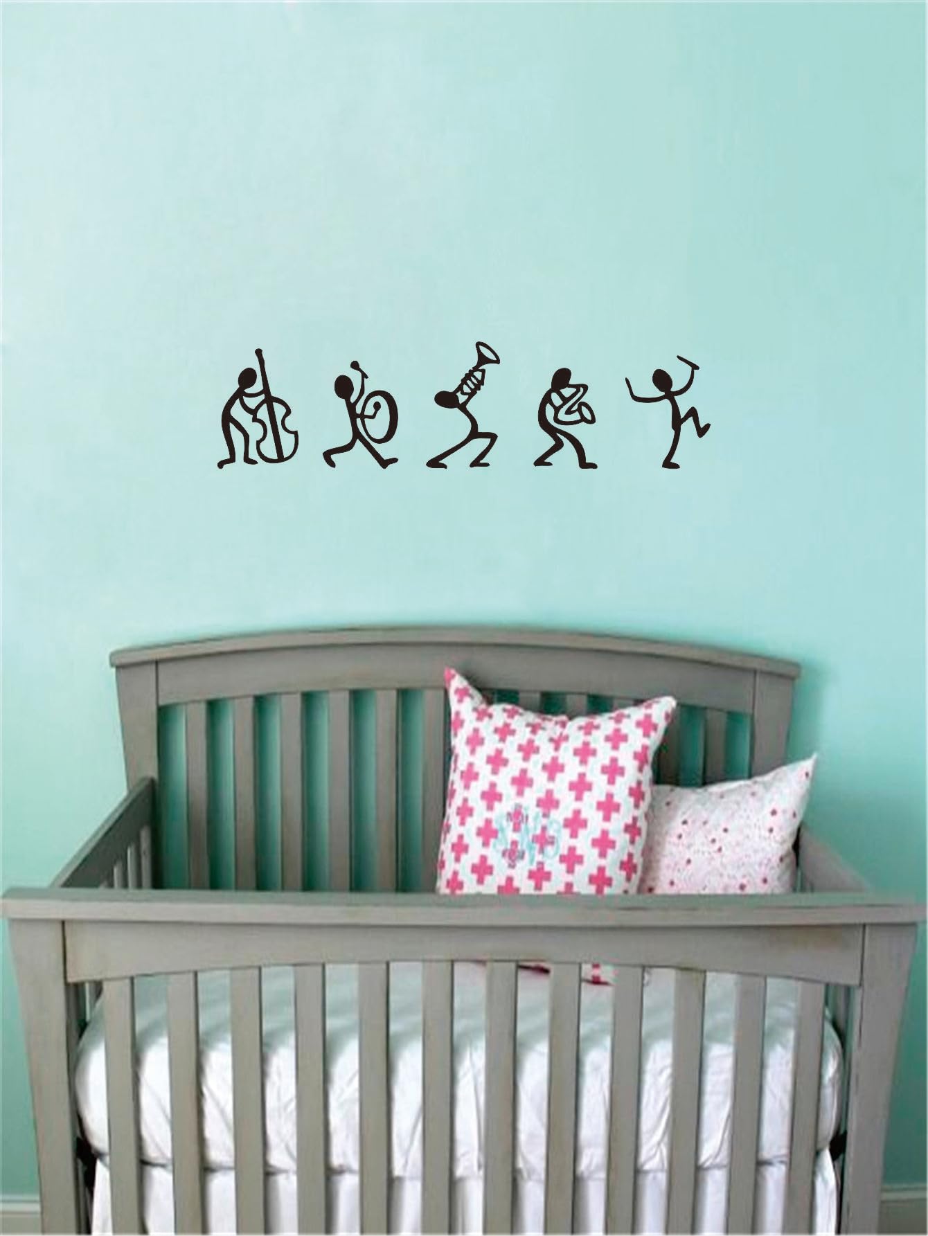 アート・デザイン・音楽 Stik Amazon.com: Creative Musical Instruments Wall Sticker Set - Happy