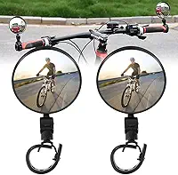 2 unidades de espelhos retrovisores para bicicleta, guiador de bicicleta com rotação de 360 ° ajustável Espelho amplo angular leve para mountain bike, bicicleta de estrada, bicicleta urbana