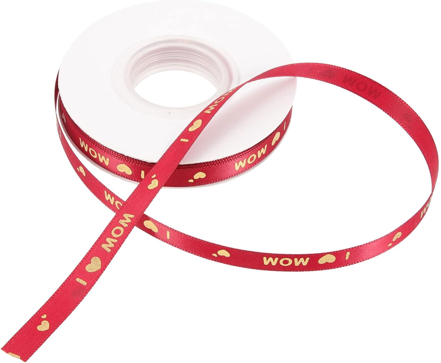 ABOOFAN 5rolls Mother's Day Wrapping Ribbon Heart Design Multi-Functional Ribbon for Packaging Floral Decor and Craft Projects High Density Accents