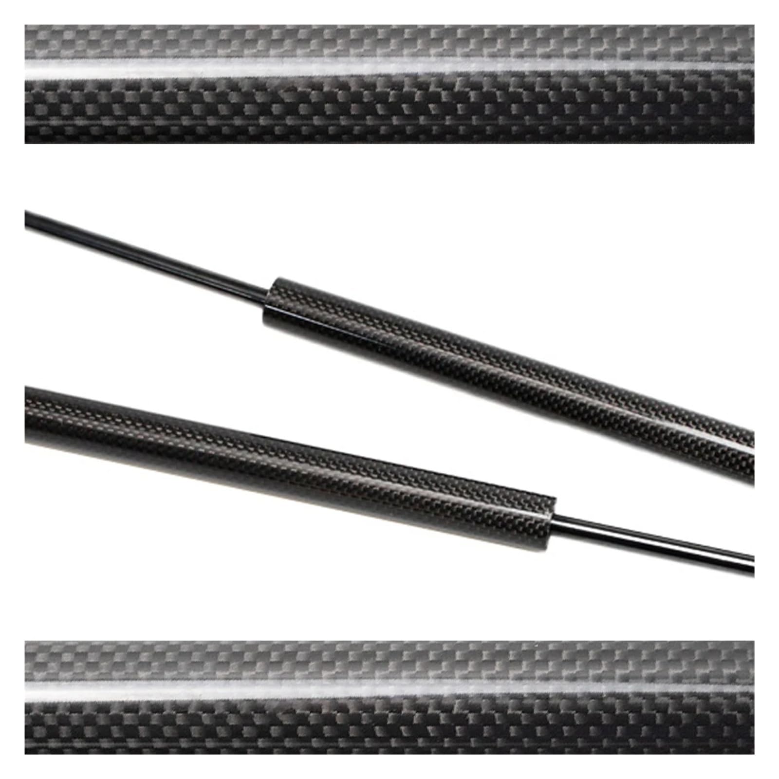 Hood Struts Compatible With Toyota Innova Zenix 3rd AG10 2023 2024 2025 Bonnet Modify Gas Spring Lift Support Shock Absorber Damper Prop Rod(Black carbon fiber)