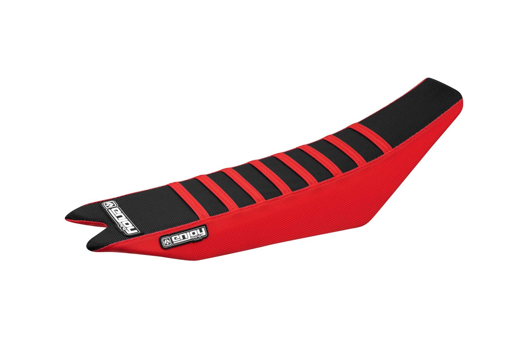 Enjoy Mfg Seat Cover - Compatible Fit for 2013-2019 Beta RR125 / RR250 / RR350 / RR390 / RR430 / RR480 - Red Sides/Black Top/Red Ribs #165