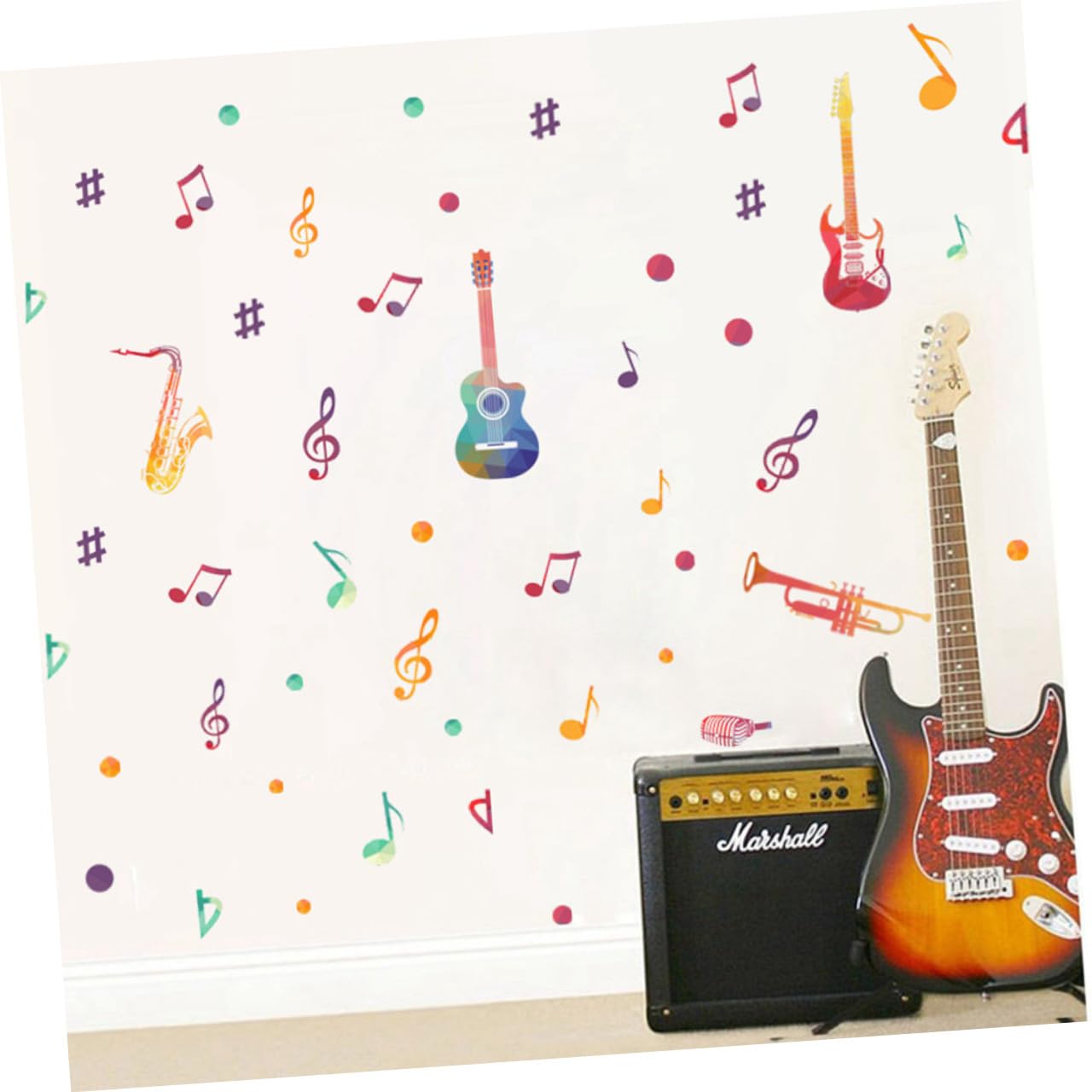 3 ensembles Autocollant Mural De Musique Autocollants Muraux Autocollants Muraux De Notes De Musique Autocollants Décoratifs De Notes De Décorations De Salle 4 pièces * 3
